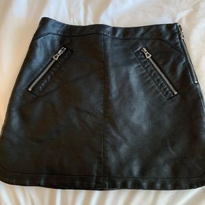Urban outfitters black leather skirt